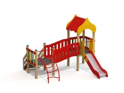 Children's Play Complex with Two Towers and Slide, Model DIC 2.083
