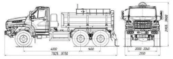 Food Liquid Transport Tank Truck Model ACV 4680M6-20 on Ural Chassis 55571-6151-70/72