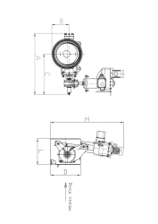 Triple Eccentric Disc Valves Series RK 110 DN 300-800mm with Electric Drive