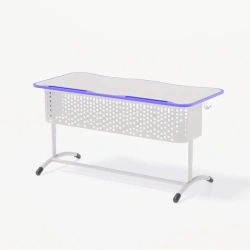 Height Adjustable Two-Seat Student Desk, SUDR