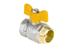Nickel-Plated Gas Ball Valve Dist, Expert Series DN25 1" BSP-NPT, H223B