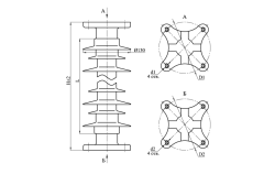 Silicone Composite Rod Support Insulator OCK 10-35-B02-2