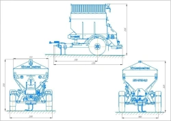 Towable Sand Spreader LKT-3PRPP for Winter Road Maintenance