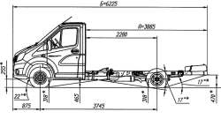 GAZelle NEXT Chassis A21R23 with Gasoline Engine
