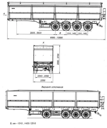 Four-Axle Cargo Semi-Trailer AM9460-21S with CEYLAN AS-1210-225-ST-OV Axles, 12 Ton Load Capacity