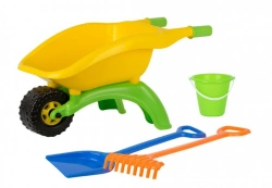 Children's Garden Set with Wheelbarrow, Rake, Spade, and 1.35L Bucket