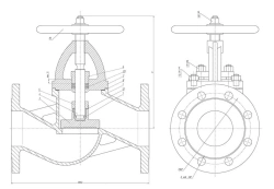 Flanged Passage Shut-off Valve DN 80 PN 10 Series 458 (KMIА.491125.002-01)