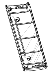 Left Lower False Panel with Mechanism for Tram Cars 71-412.10.21.120-01