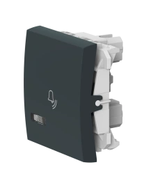 Caduceus Aling Mode Hidden Installation Button Switch with Indication 10A, 250V~, Anthracite, Art. 6600I.A