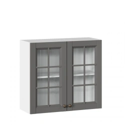 Ameli-3 Kitchen Cabinet Glass Fronts Set 800 (Onyx Grey)