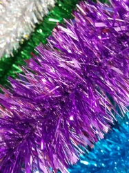 6-Layer Tinsel Decoration 1.8M Light Purple