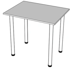 Dining Table with PVC Edging, Customizable