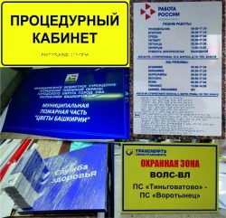 PVC Information Sign for Identification and Communication