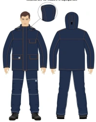Men's Protective Jacket for Thermal Arc Risk and Water Resistance