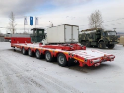Metal Platform Semi-Trailer Politrans 9418-030 for Transporting Heavy Loads