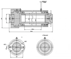 Hydraulic Cylinder 1155.00.00.00 (1200x160-1250 mm), 70 MPa