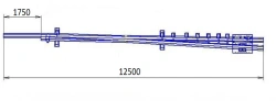 Frame Rail with Spike for Switch Project 2802.01.000RK2