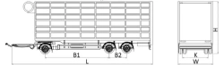 MDO432 Livestock Trailer, Modification 878568, 9 Ton Capacity