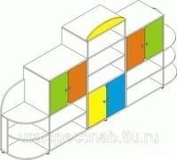 Children's Wooden Wall Unit for Toys and Learning Materials