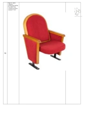 Prima Chair for Auditoriums 530*740*960 mm with 75 mm Seat Cushion