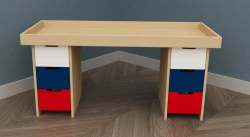 Inclusive Didactic Table with Pass-Through Top, Art. 17-0086