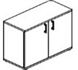 Low Cabinet with Swing Doors 11 310 Series "STEEL