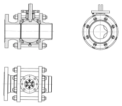 Combined Shut-off and Regulating Ball Valve for Electric Drive KSHR DN 10-150 PN 1.6-8.0