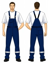 Men's Protective Clothing Against Static Electricity and Mechanical Impacts