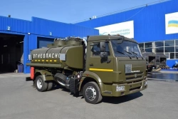 Mobile Fuel Tanker ATZ-6.5-4308, UZST Brand, Type 6619-21 on KAMAZ 4308-C4 Chassis