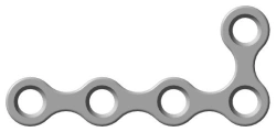 L-Shaped Reconstruction Mini Plate (5-8 Holes, Length 24-45mm)