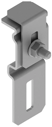 Ventilated clamp KL-FXV, overall dimensions 40x30 mm, metal thickness 2.0 mm, stainless steel grade AISI 316L.