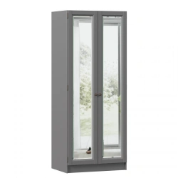 Ameli Two-Door Wardrobe with Two Mirrors (Onyx Gray) Model LD.642840.000