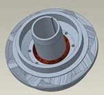 Floating Impeller Wheel Assembly with Washers, MT5A-400, 22mm, Ni-Rst