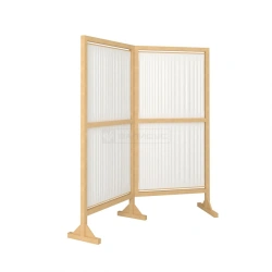 Wooden Frame Folding Screen with Removable Washable Fabric