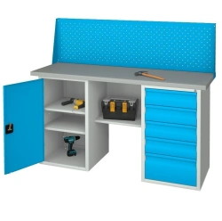 Modular Workbench ITP-2-T-D-Ps-S for Garage and Assembly