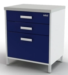 Medical Equipment Module with Door and 2 Drawers, Model 102-001-2, 600x600x850mm