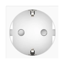 Modular Caduceus Aling Hide Socket with Grounding, 16A, 250V, Horizontal, White, Art. 2321.0