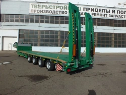Heavy-Duty Semi-Trailer Tverstroyma 993941 Modification 0023 with Mechanical Ramps and Wideners