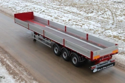 FSA-453B Three-Axle Flatbed Semi-Trailer (No Hydraulic Equipment/Crane Mechanism)