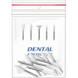 SILIFLEX Dental Elastic Heads, One-Stage Polishing System, Set of 10 SK11, SK12, SK13