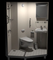 Sanitary Cabin with Shower for Ships and Floating Facilities