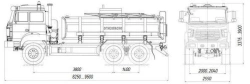 Oil Transport Tanker ACN 4680L4-01 on Ural Chassis 5557-4551-78, 5557-4551-80, 5557-4551-82