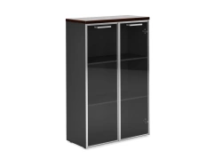 Medium Cabinet with Doors in Aluminum Frame, Art. FLL323