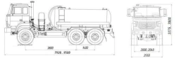 Vacuum Tank Truck MB 4680L0-10 on Ural 55571-4151 Chassis