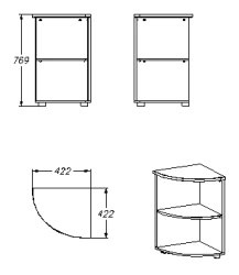 Storage Rack for Documents and Office Supplies - Series 451.077