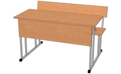 Two-Seater Auditorium Monoblock Table with Inclined Top - SM-1