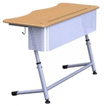 Adjustable Double Desk for Educational Institutions, Model PL-DP2-4