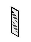 Medium Glass Door for Office Furniture Set "Air Zone