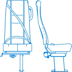 Economical Passenger Bus Seat PS03.6830.006-201