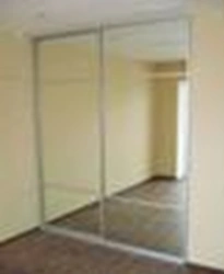 White Sliding Door Wardrobe with Shelves - Model 1700-3000x1800-2400x400-600 mm